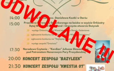 Dożynki Gminne w Darżu zostały odwołane !!!