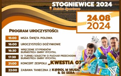Zapraszamy na nasz koncert 24 sierpnia – Dożynki Gminno-parafialne Stogniewice 2024 !!